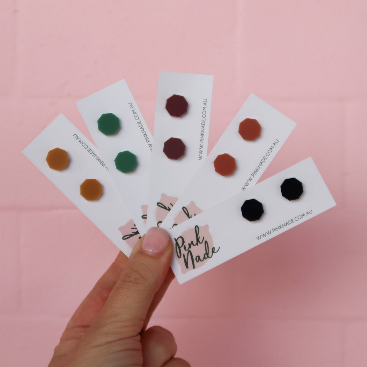 Pink Nade Harlow Studs Storm