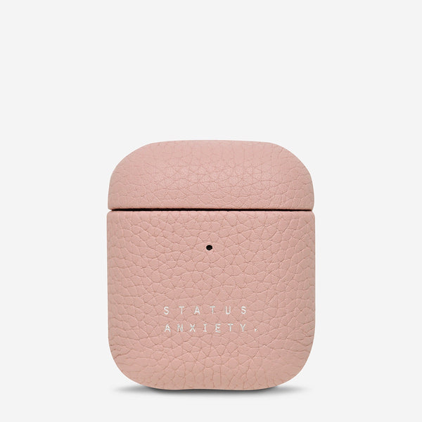 Status Anxiety Miracle Worker Leather Airpods Case (Dusty Pink)