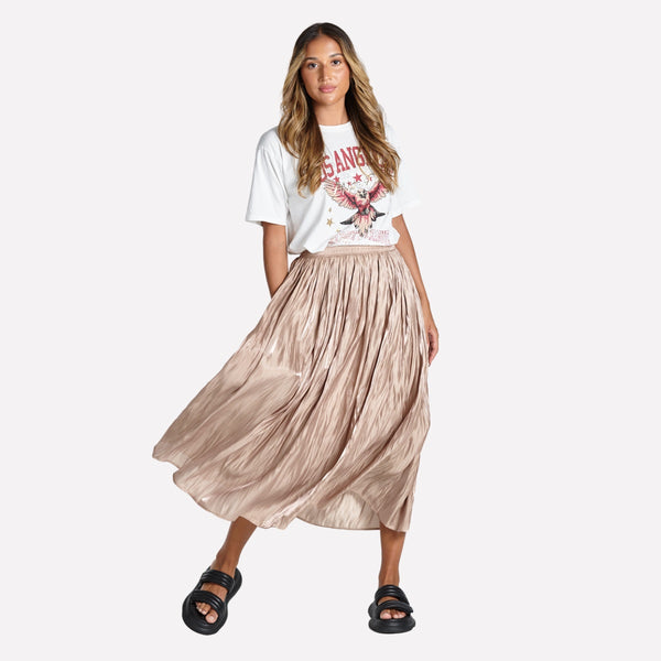 The Callie Skirt is a lovely flowy style with an elasticated waist