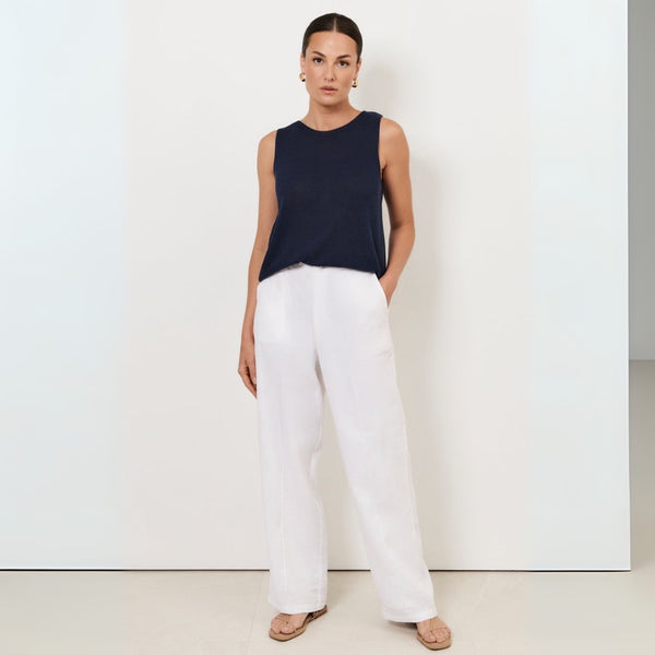 Alessia Linen Pants (White)