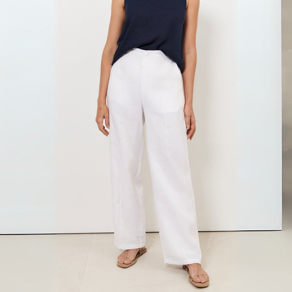 Alessia Linen Pants (White)