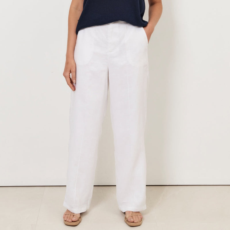Alessia Linen Pants (White)