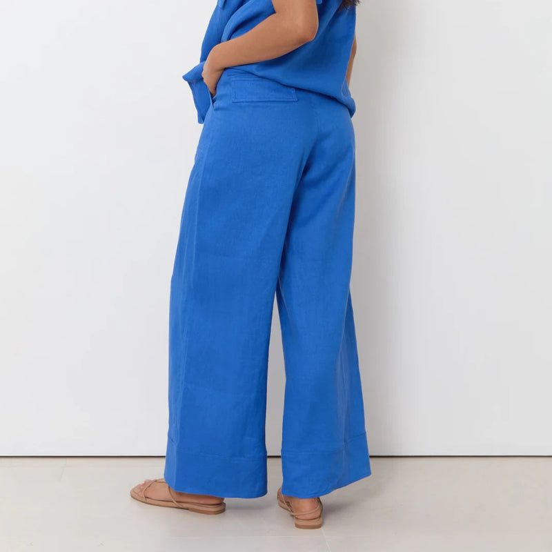 Avalon Linen Pants (Blue)
