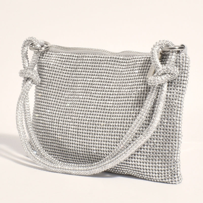 Cassidy Jewelled Shoulder Bag in silver