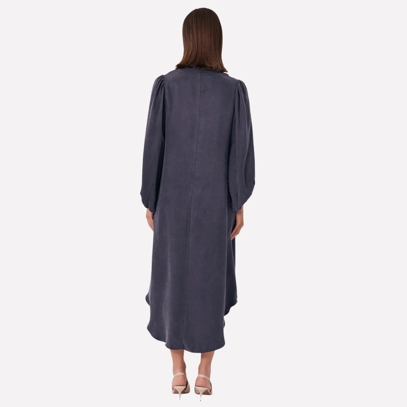 Cece Cupro Midi Dress (Navy)