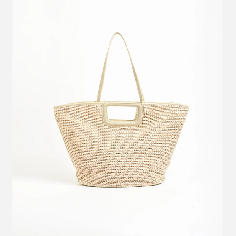 Chunky Weave Tote Bag (Cream)