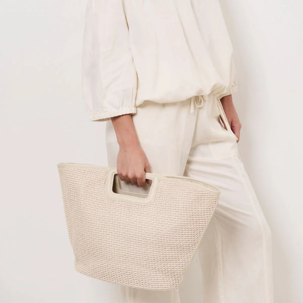 Chunky Weave Tote Bag (Cream)