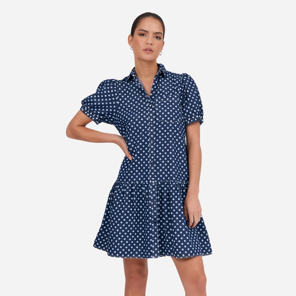 Daniela Spot Denim Dress