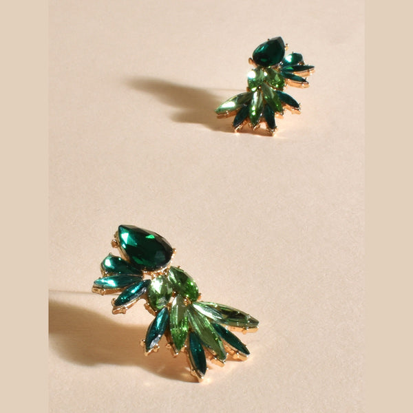 Flaunt It Jewelled Earrings (Green)