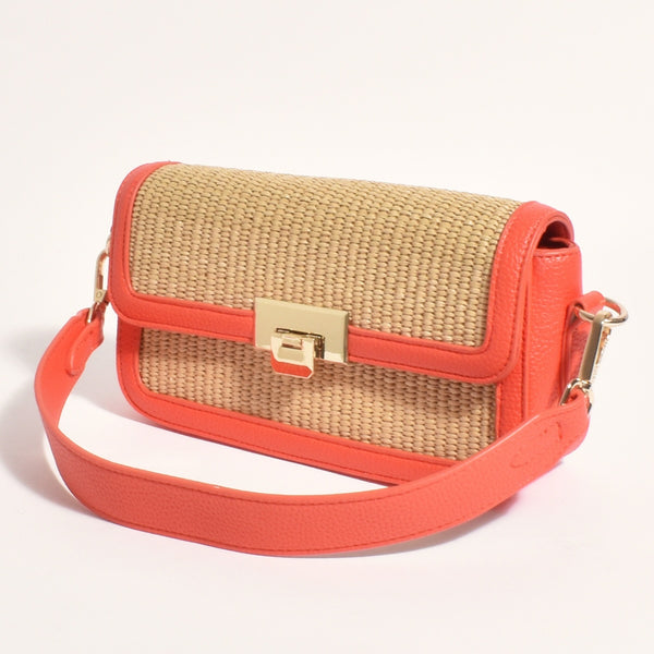 This bag can be used with the shoulder strap or remove and use the longer crossbody strap or remove the straps entirely and use as a clutch.