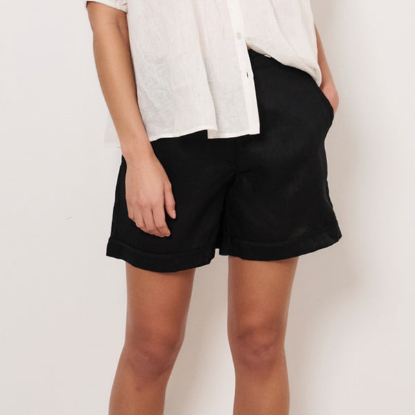 Haven Linen Shorts (Black)