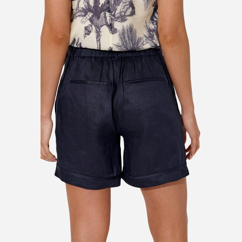 Haven Linen Shorts (Navy)