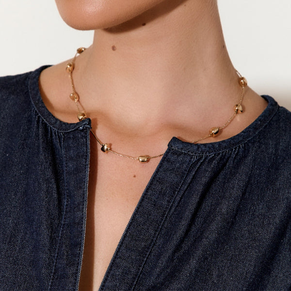 Interval Shaped Necklace in gold