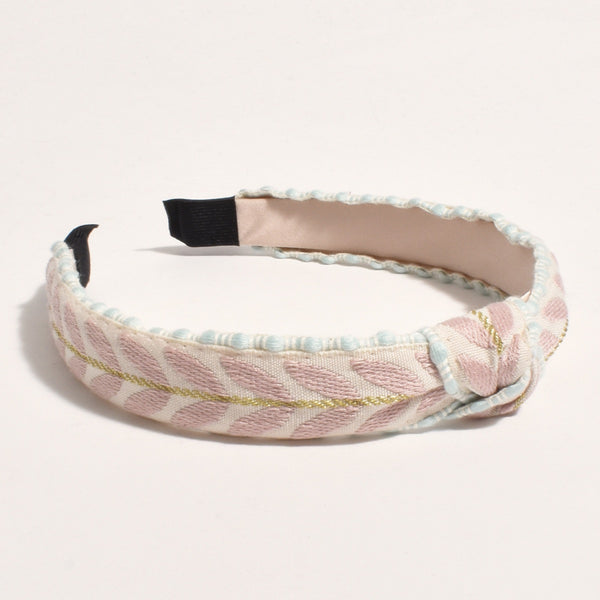 Leaf Pattern Headband (Pink)