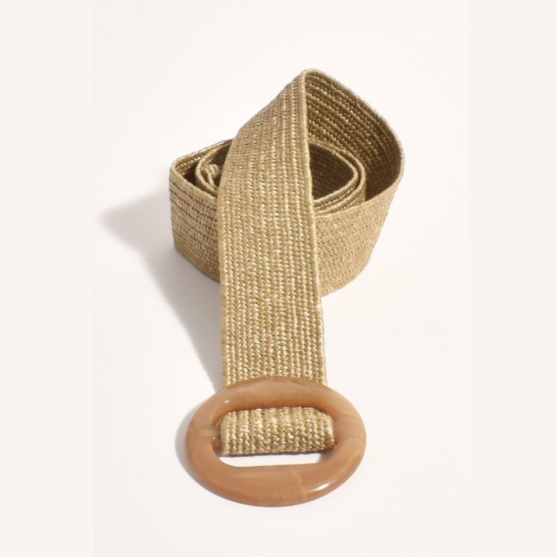 Lomar Resin Buckle Stretch Belt (Camel)