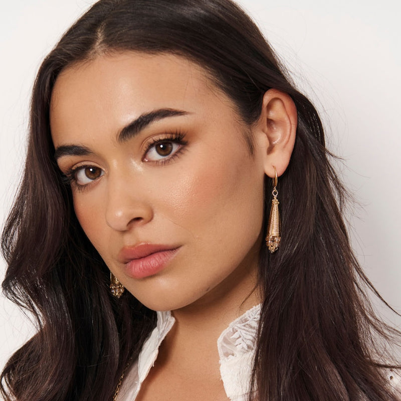 Long Woven Earrings (Gold)