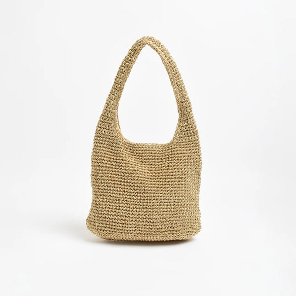 Lonnie Top Handle Mini Handbag in gold