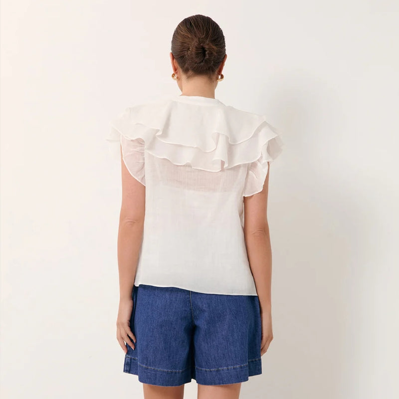 Micky Frill Top (White)