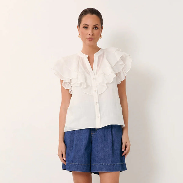 Micky Frill Top (White)