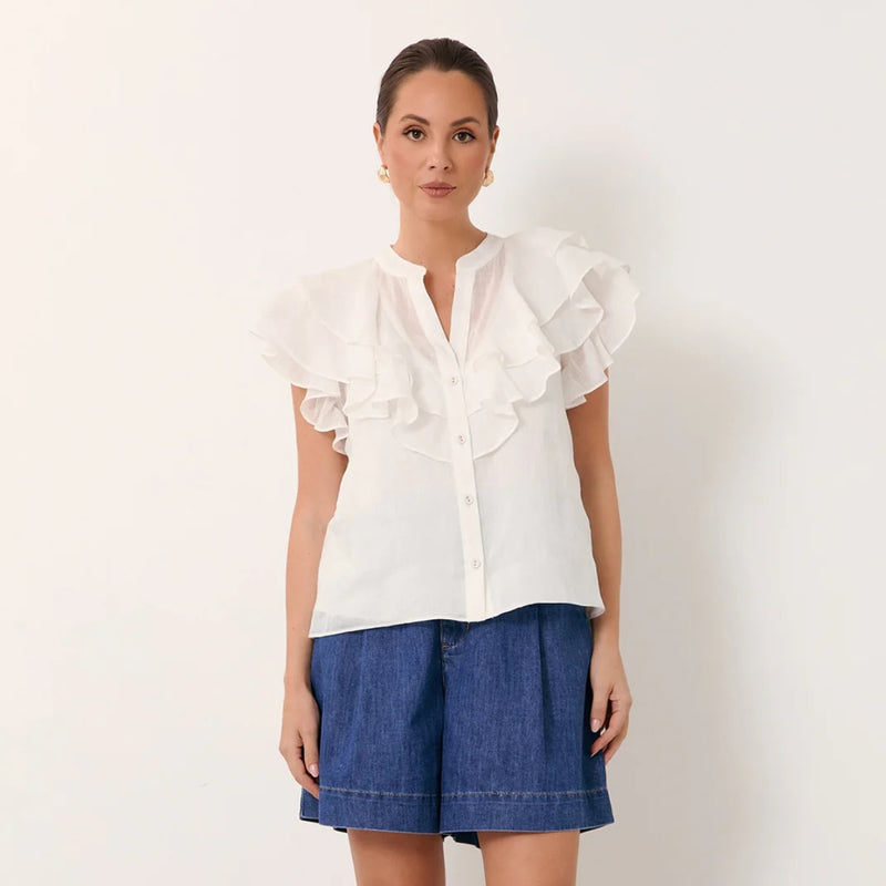 Micky Frill Top (White)