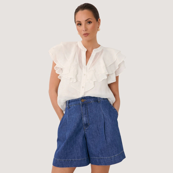 Micky Frill Top (White)