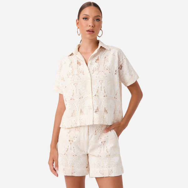 It can be worn with the matching Haven Paradiso Broderie Shorts.