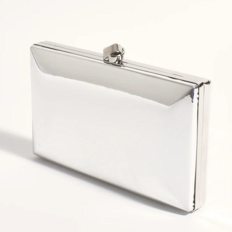 Mira Structured Clutch (Silver)