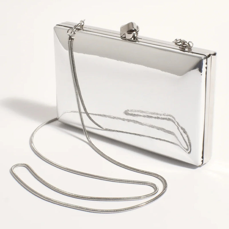 Mira Structured Clutch (Silver)