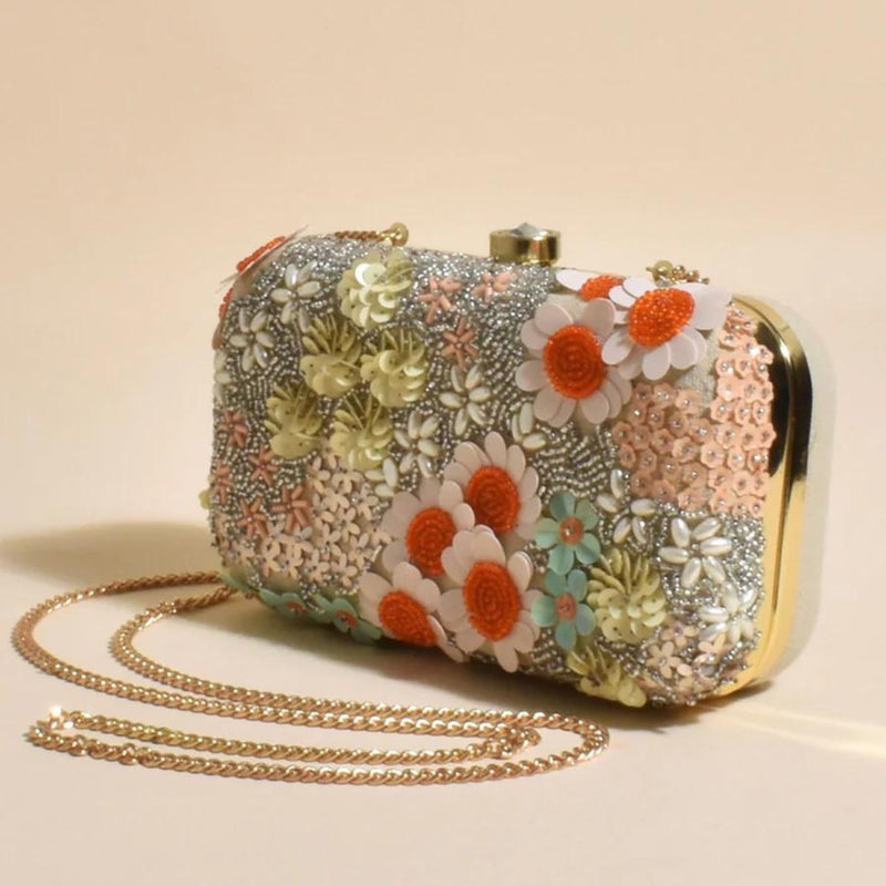 Miss Coco Beaded Structured Clutch