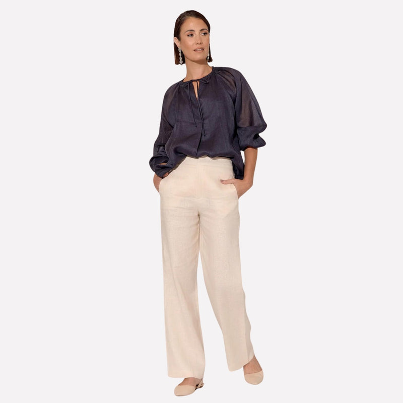 Nisha Linen Pants (Cream)