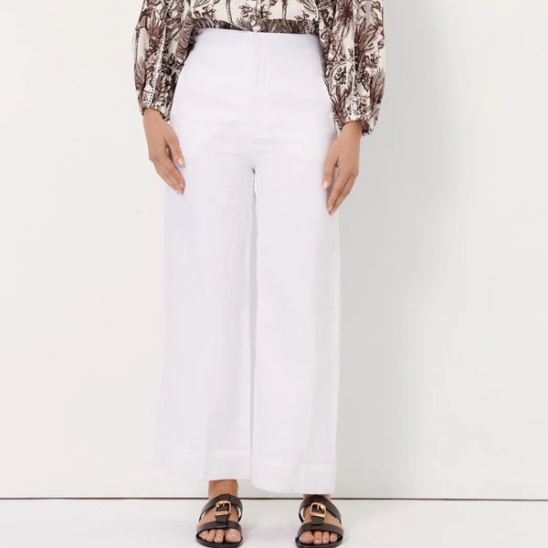 Nisha Linen Pants (White)