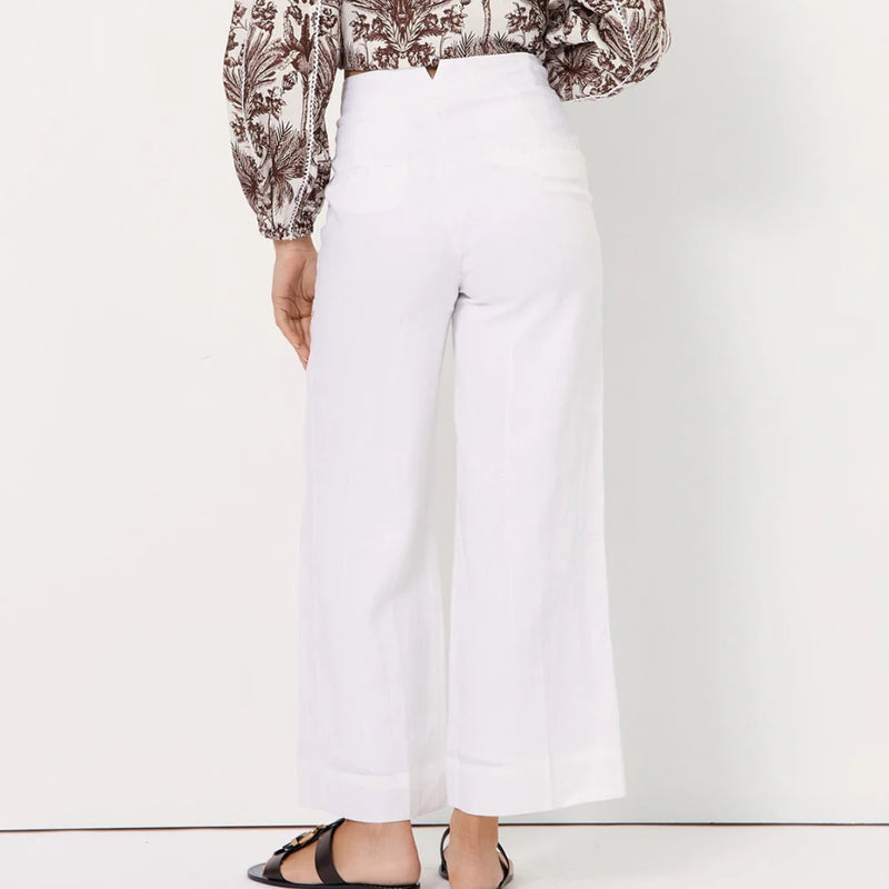 Nisha Linen Pants (White)