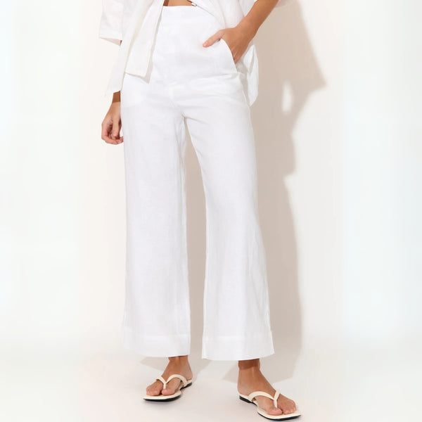 Nisha Linen Pants (White)