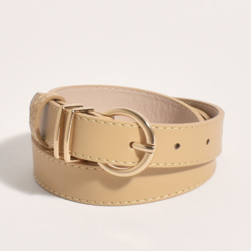 Olivia Vegan Leather Belt in a Camel colour
