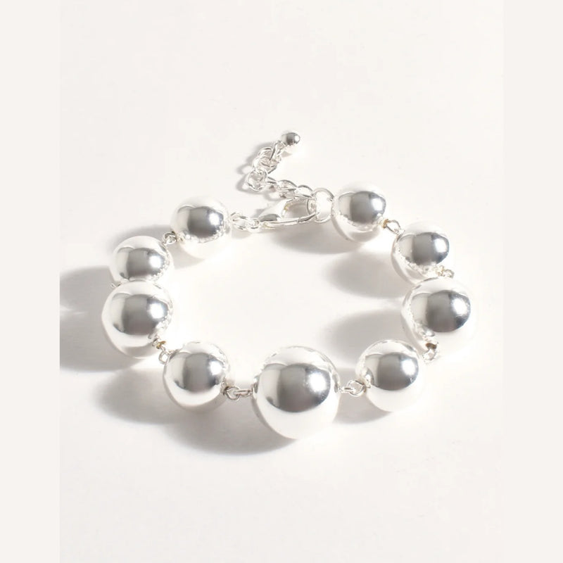 Oversize Ball Bracelet (Silver)