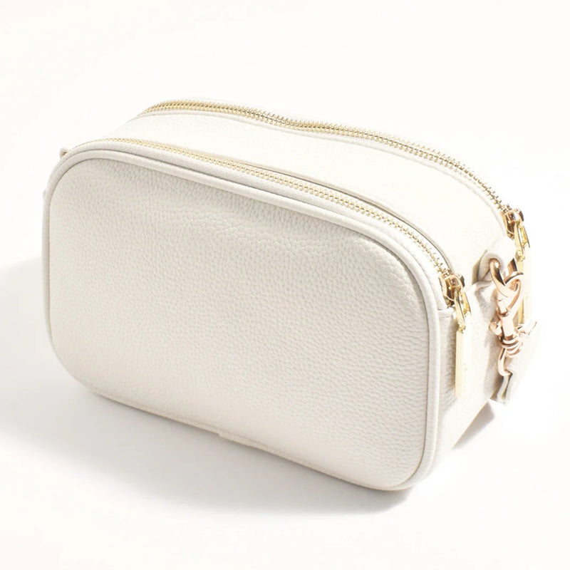 Percy Weave Crossbody Bag (Cream)