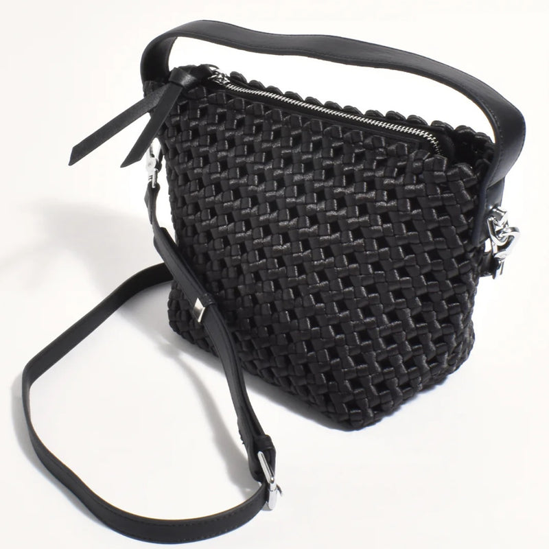 Sadie Weave Handbag (Black)