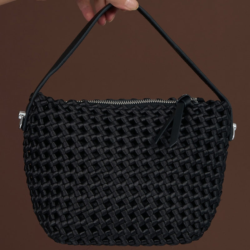 Sadie Weave Handbag (Black)