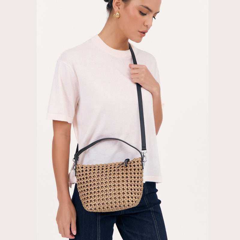 Sadie Weave Handbag (Black)