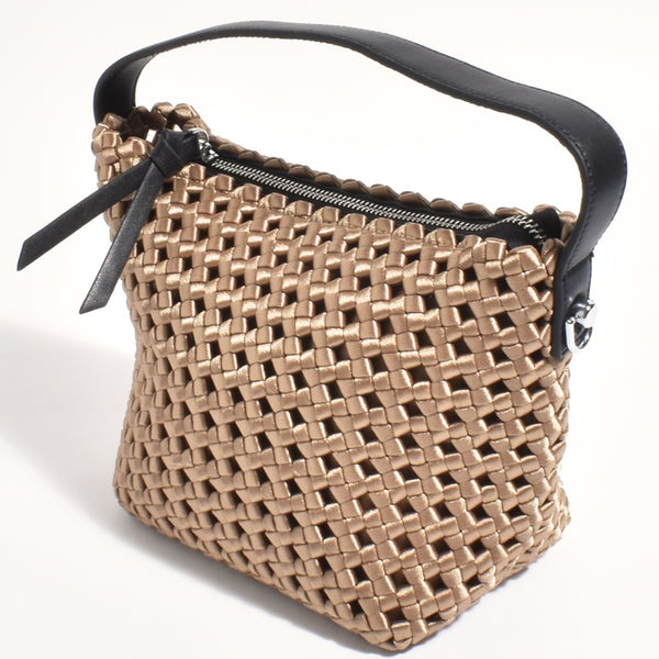 Sadie Weave Handbag (Gold)