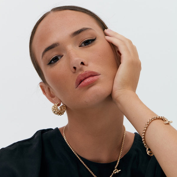 Toggle Detail Chain Bracelet (Gold)
