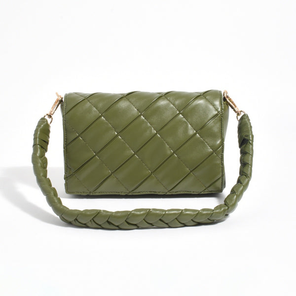 Torie Plait Handle handbag in Olive
