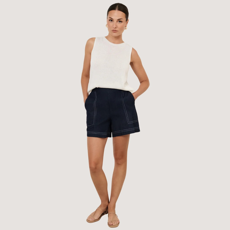 Trinity Denim Shorts (Indigo)