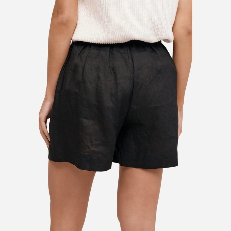 Trinity Linen Shorts (Black)