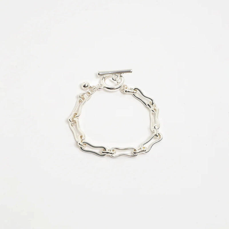 Vintage Link Toggle Bracelet in Silver