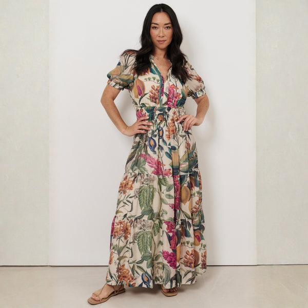 Violette Floral Maxi Dress in an exclusive Seville print.