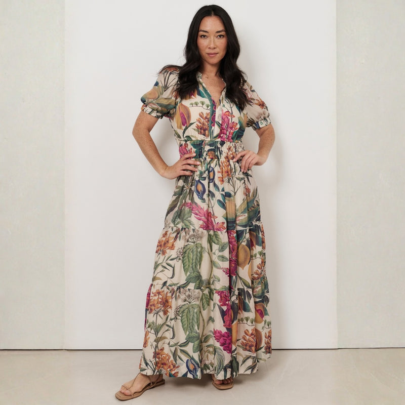 Violette Floral Maxi Dress in an exclusive Seville print.