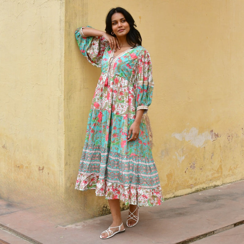 Hummingbird Maxi Dress by Azure & Indigo.