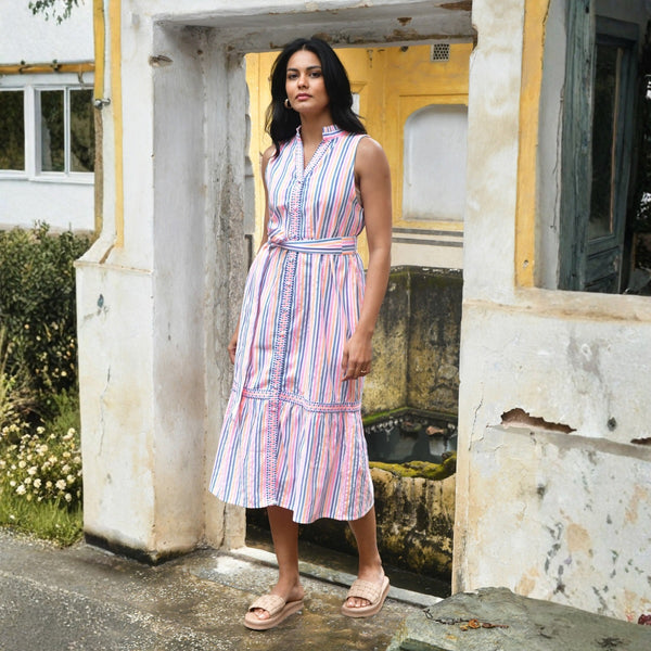Sunset Sundress (Multi Stripe)