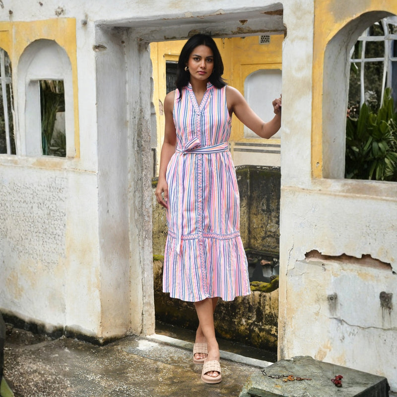 Sunset Sundress (Multi Stripe)